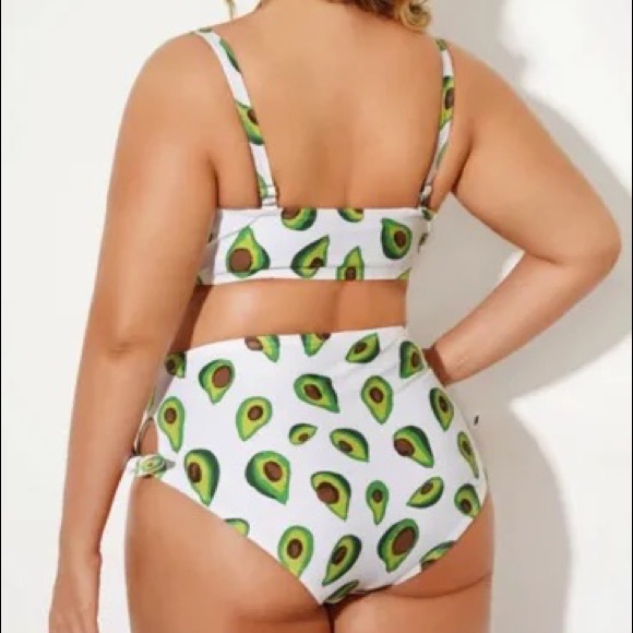 NWT 🥑 🩱 Meet Curve Avocado Print Two Piece Swimsuit size 3x - Picture 7 of 7